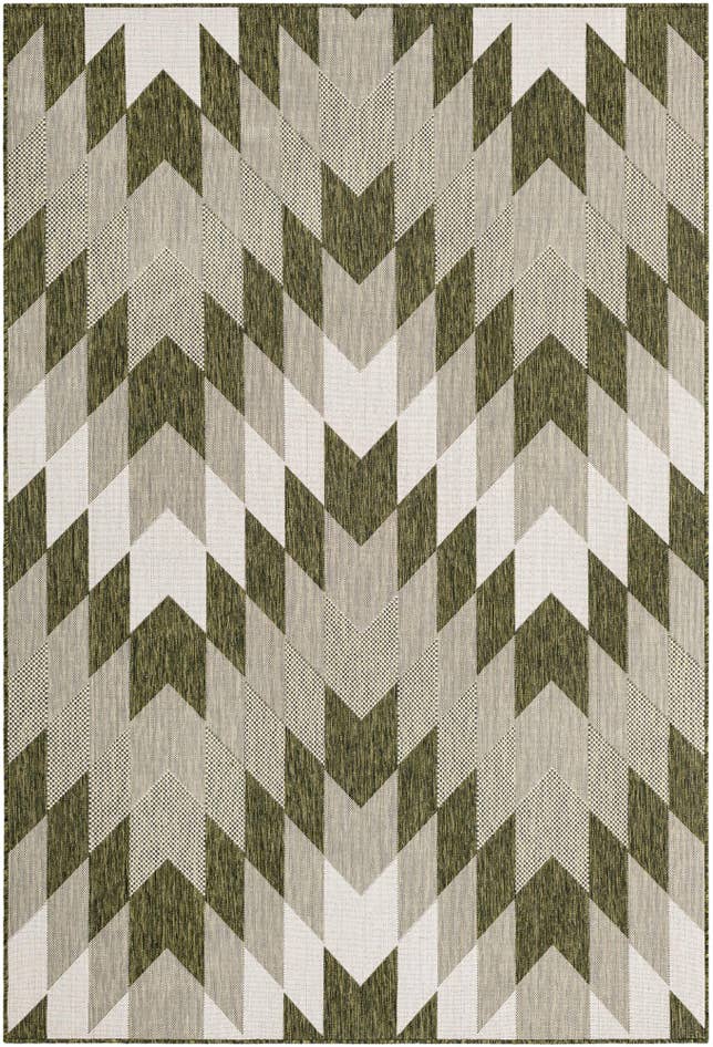 Detail image of 6' x 9' Easy-Clean Modern Indoor / Outdoor Rug