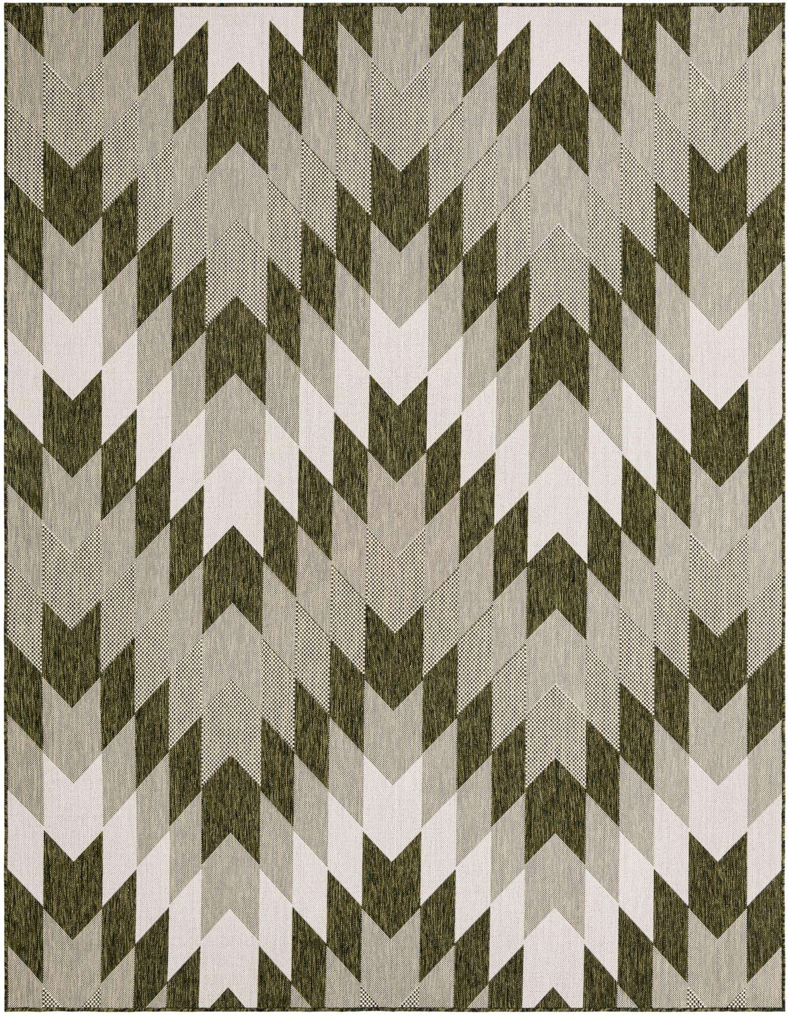 7' 10 x 10' Easy-Clean Modern Indoor / Outdoor Rug