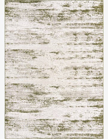 Green Easy-Clean Modern Indoor / Outdoor Rug