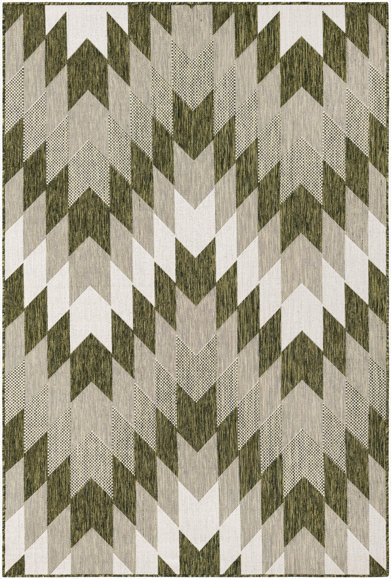 5' 3 x 8'  Washable Modern Indoor / Outdoor Rug