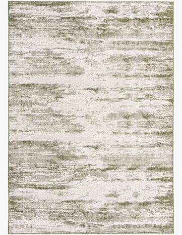 Green Easy-Clean Modern Indoor / Outdoor Rug