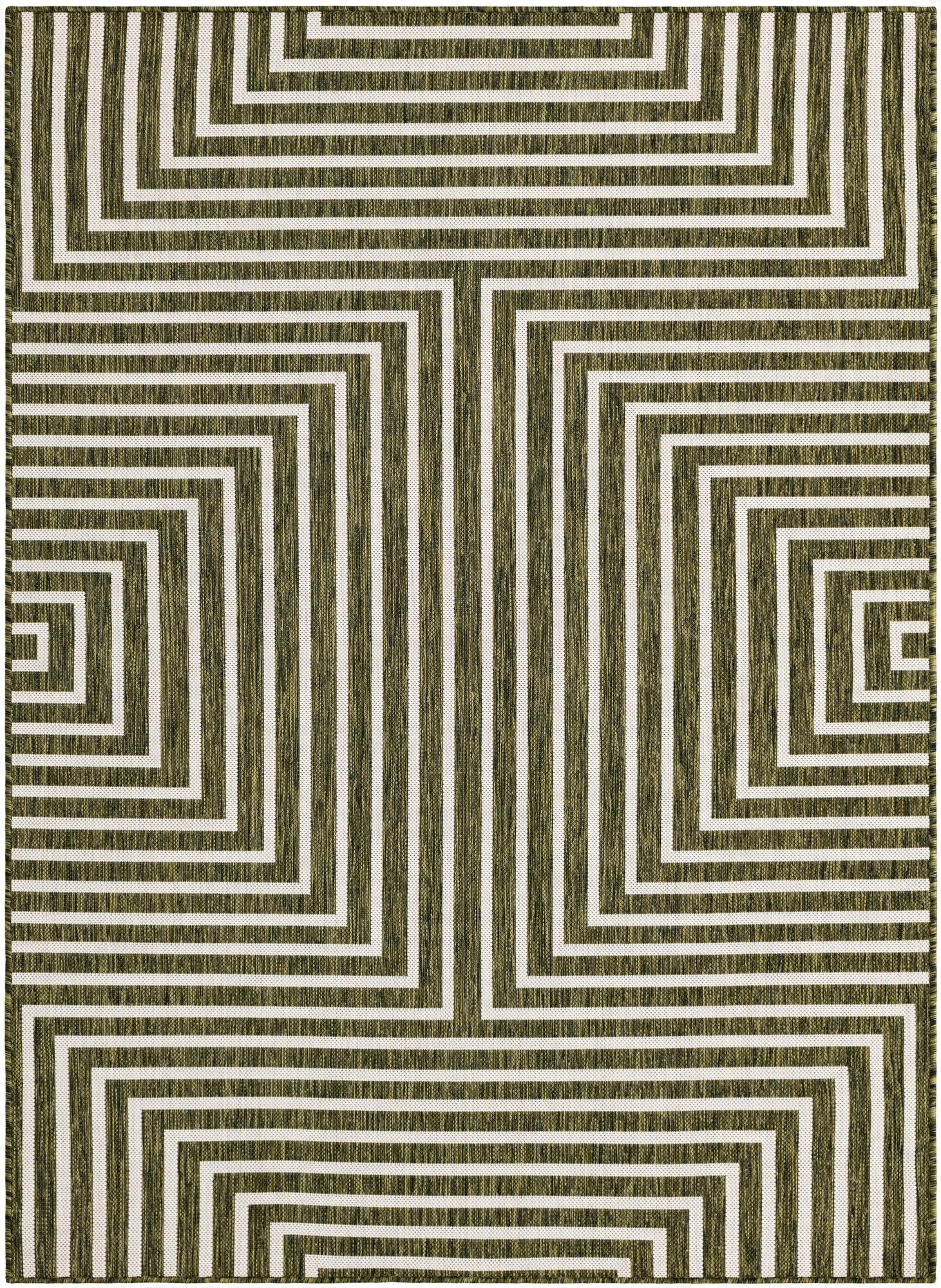 5' 3 x 7'  Washable Modern Indoor / Outdoor Rug