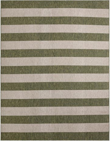 Green Easy-Clean Ribbon Indoor / Outdoor Rug