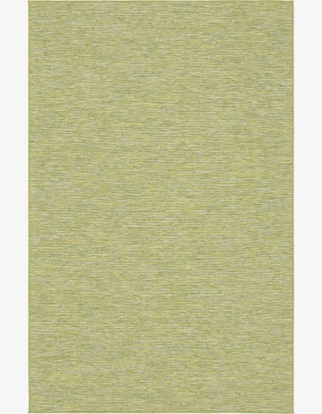 Green Easy-Clean Solid Indoor / Outdoor Rug