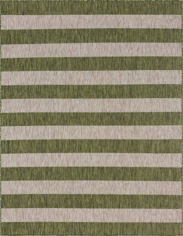 Detail image of 7' x 10' Easy-Clean Striped Indoor / Outdoor Rug