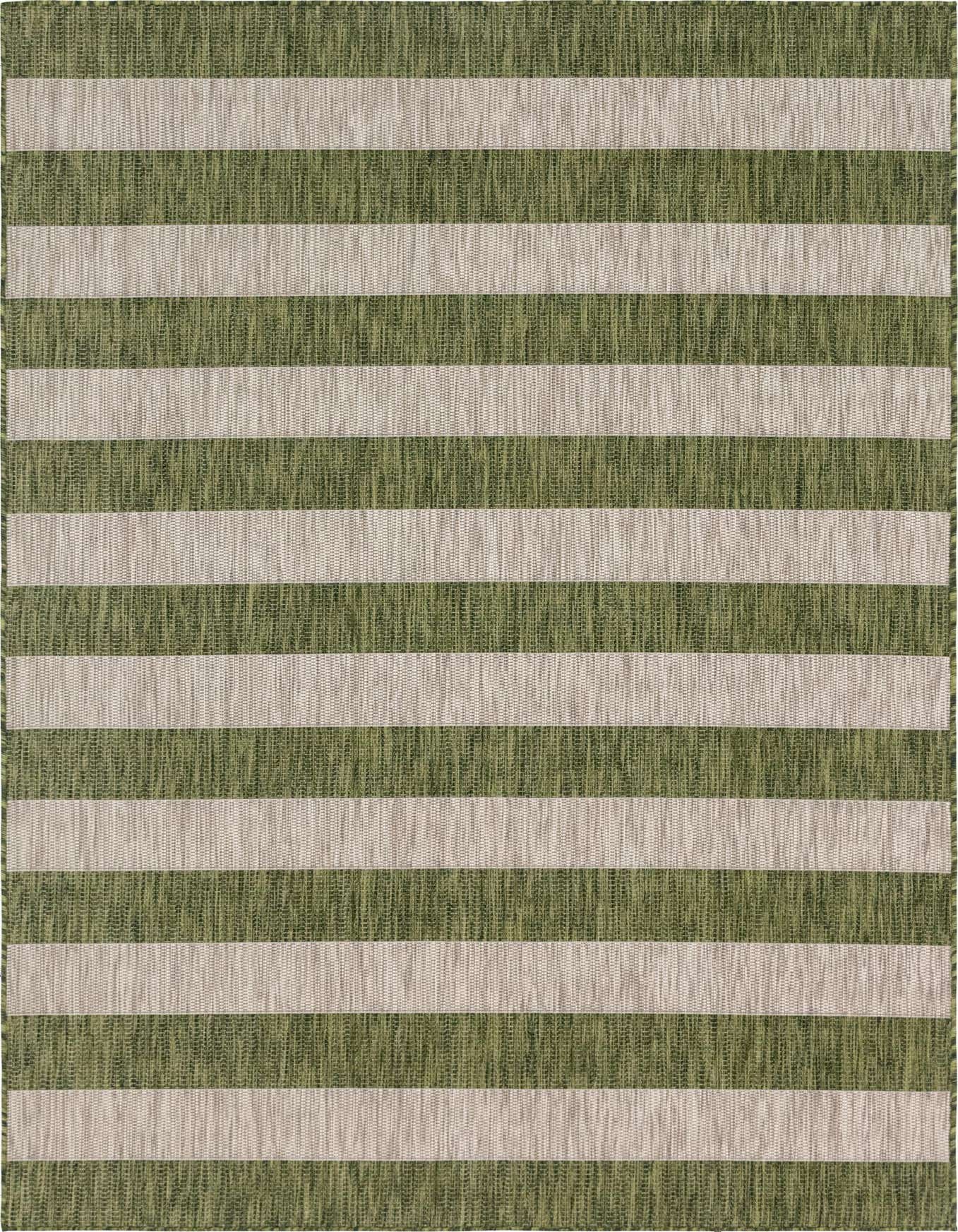 6' x 9' Easy-Clean Striped Indoor / Outdoor Rug