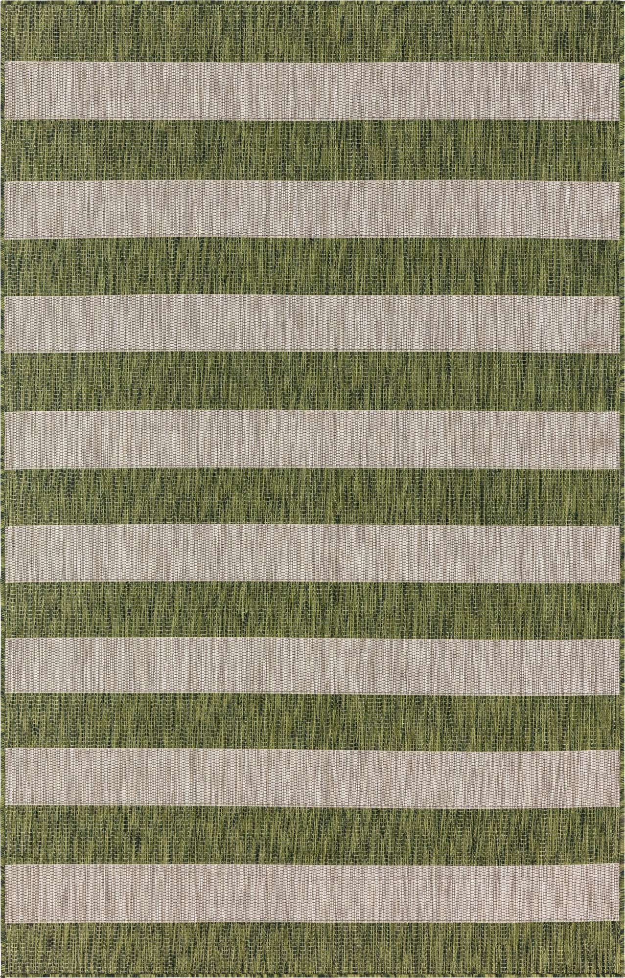 5' 3 x 8' Easy-Clean Striped Indoor / Outdoor Rug