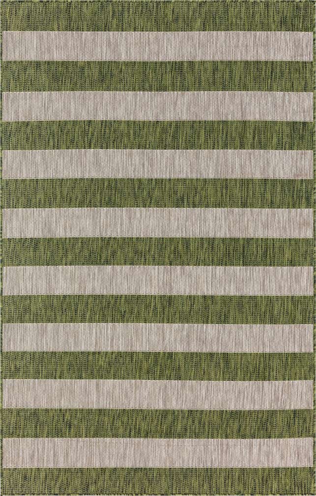 160cm x 245cm Easy-Clean Striped Indoor / Outdoor Rug