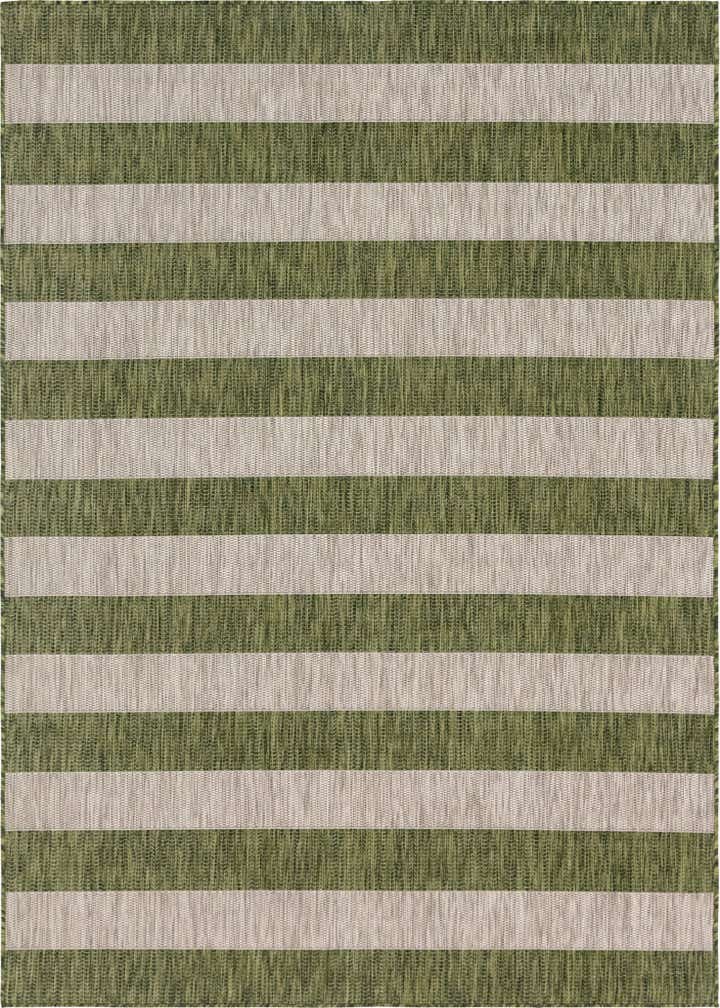 4' x 6' Easy-Clean Striped Indoor / Outdoor Rug