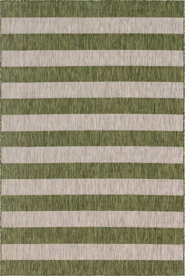 Detail image of 4' x 6' Easy-Clean Striped Indoor / Outdoor Rug
