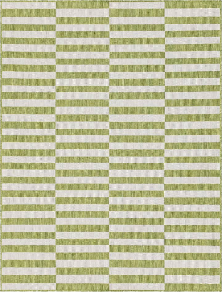 Detail image of 9' x 12' Easy-Clean Striped Indoor / Outdoor Rug