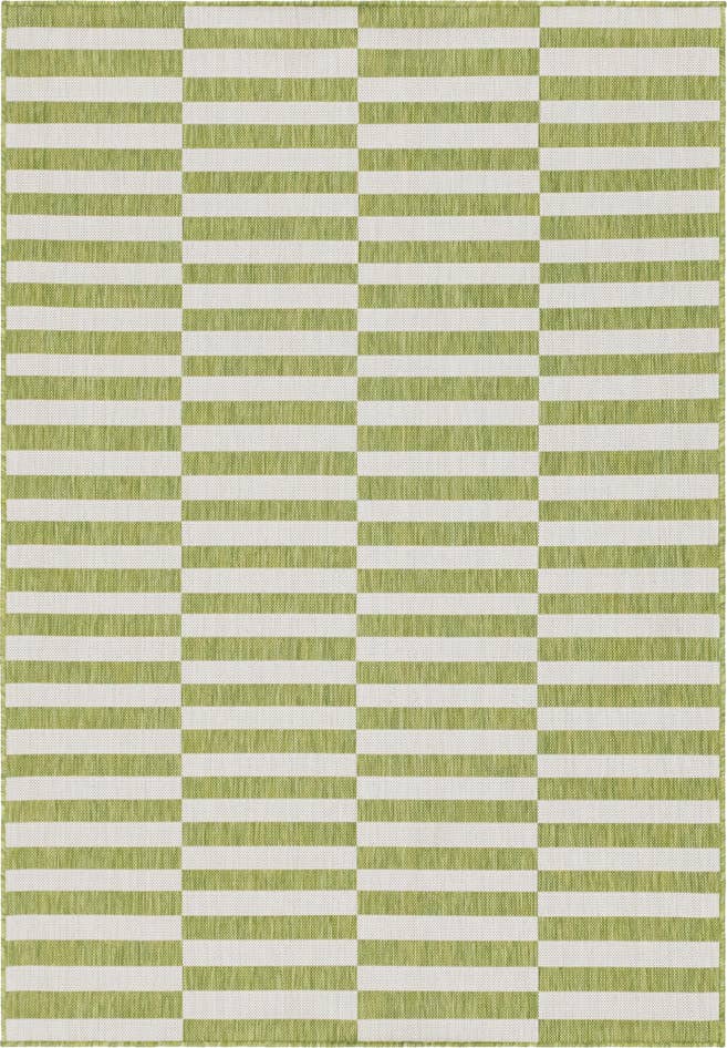 Detail image of 7' x 10' Easy-Clean Striped Indoor / Outdoor Rug