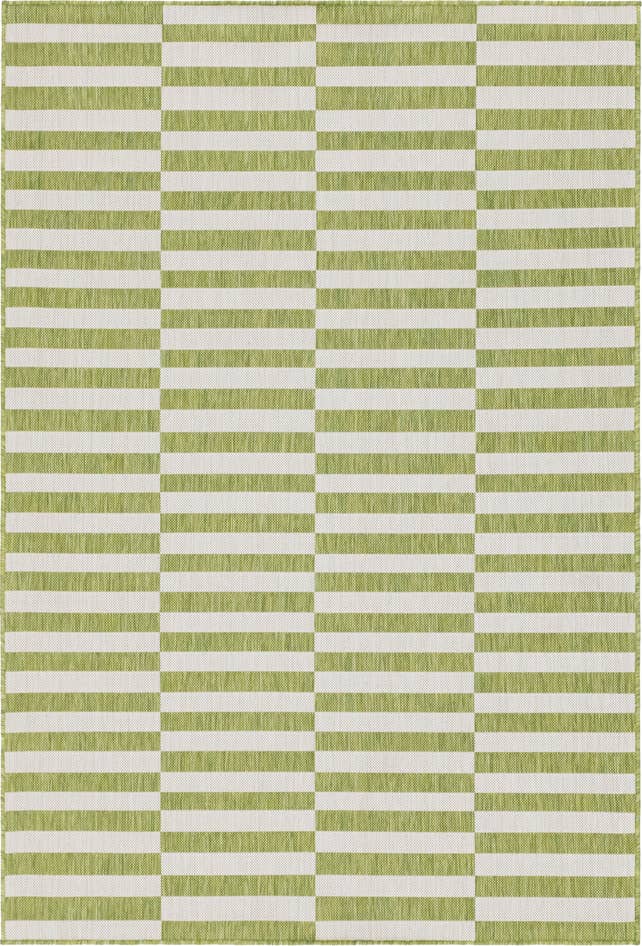 Detail image of 6' x 9' Easy-Clean Striped Indoor / Outdoor Rug
