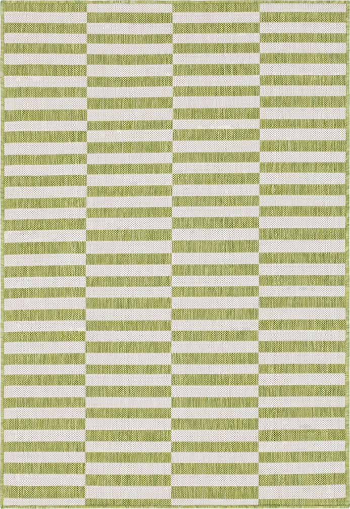4' x 6' Easy-Clean Striped Indoor / Outdoor Rug
