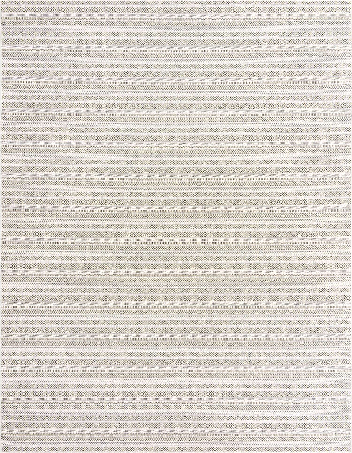 10' x 13' Easy-Clean Striped Indoor / Outdoor Rug