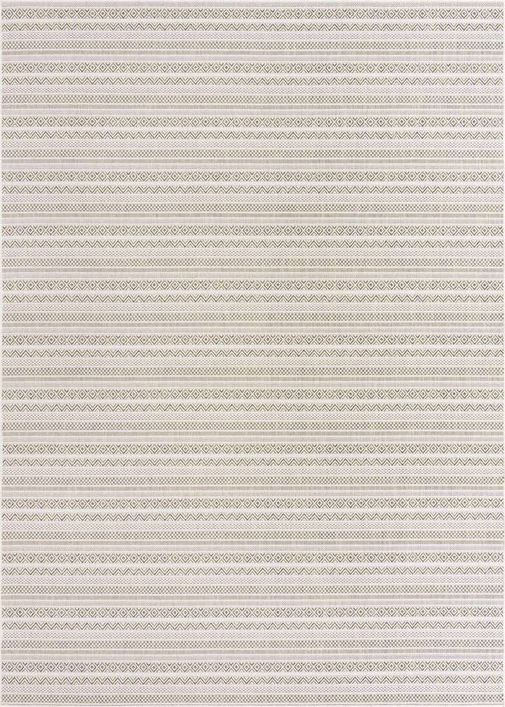 9' x 12' Easy-Clean Striped Indoor / Outdoor Rug