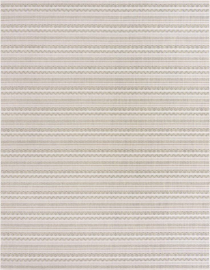 Detail image of 9' x 12' Easy-Clean Striped Indoor / Outdoor Rug