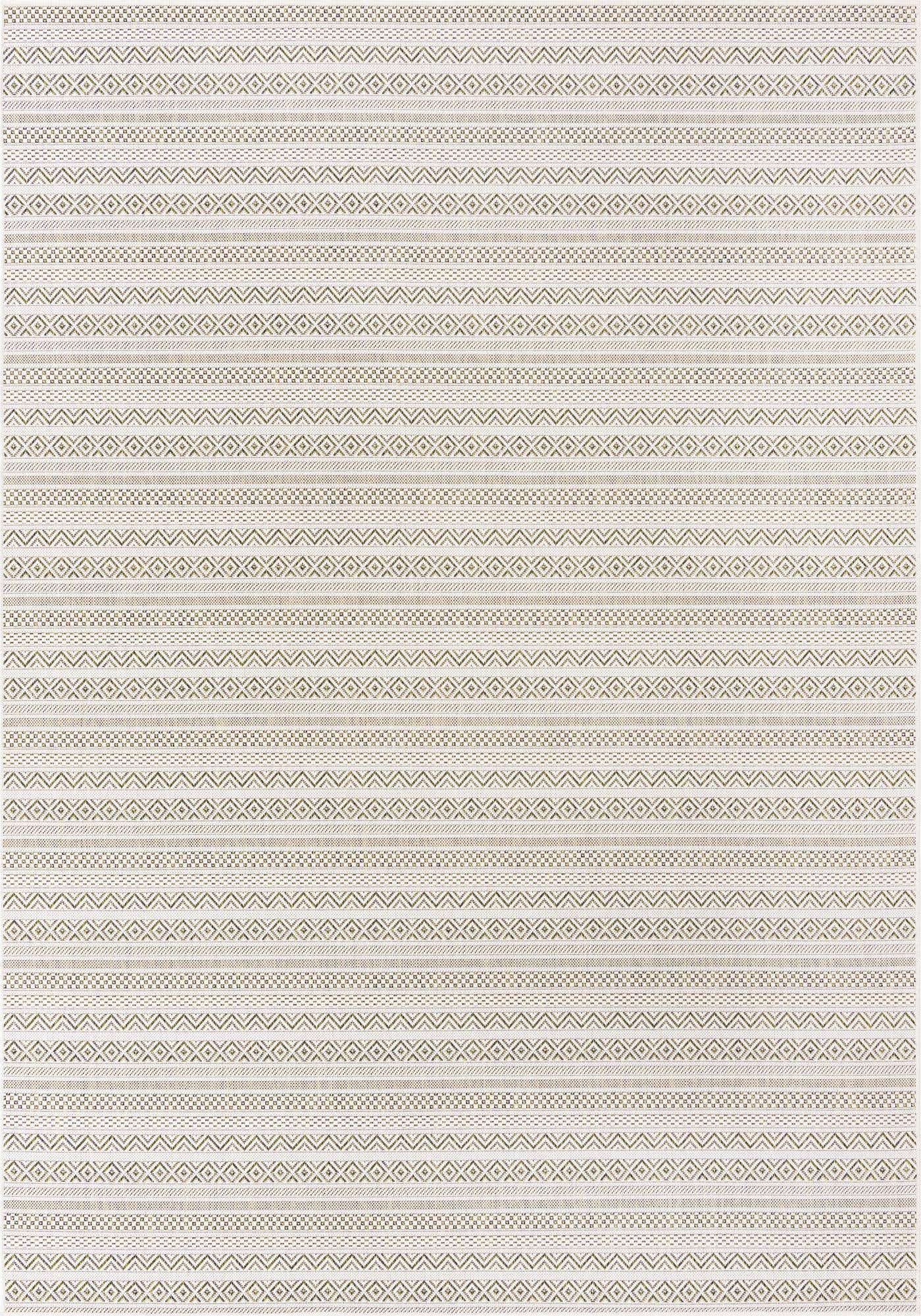 7' x 10' Easy-Clean Striped Indoor / Outdoor Rug