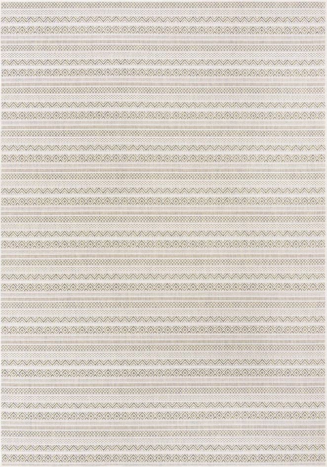 Detail image of 7' x 10' Easy-Clean Striped Indoor / Outdoor Rug