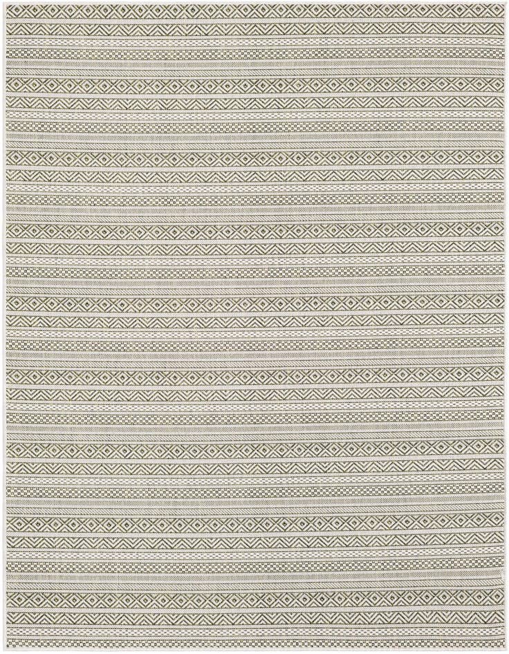Detail image of 5' 3 x 8' Easy-Clean Striped Indoor / Outdoor Rug