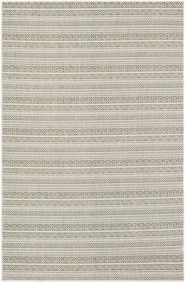 Detail image of 5' 3 x 8' Easy-Clean Striped Indoor / Outdoor Rug