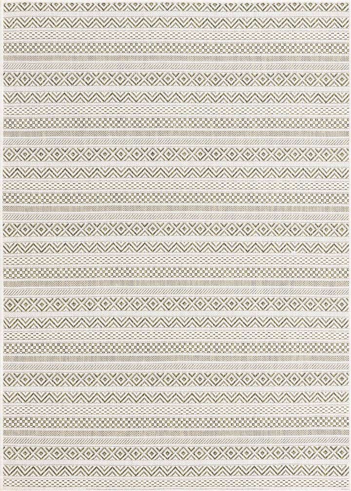 4' x 6' Easy-Clean Striped Indoor / Outdoor Rug