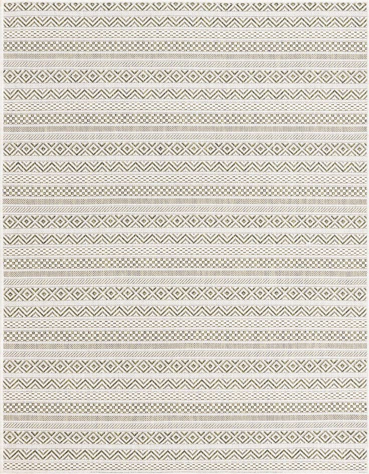 Detail image of 4' x 6' Easy-Clean Striped Indoor / Outdoor Rug