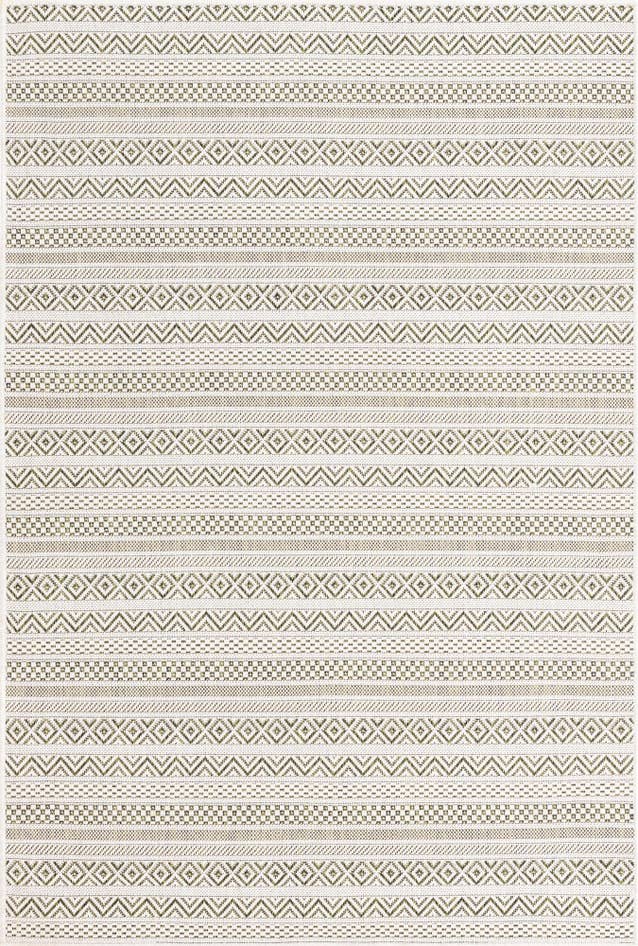 Detail image of 4' x 6' Easy-Clean Striped Indoor / Outdoor Rug