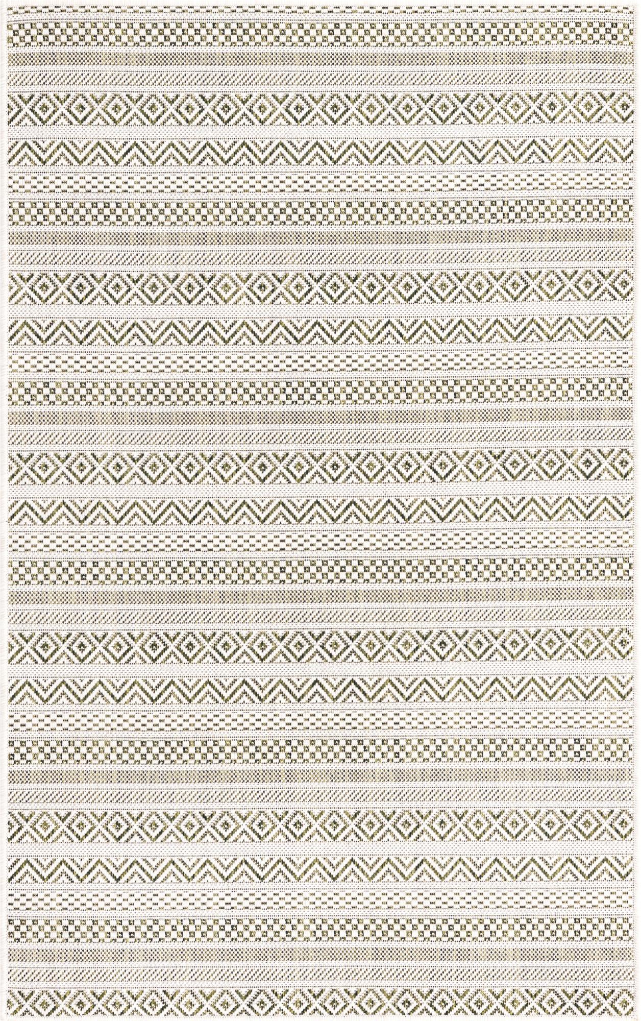 3' x 5' 3 Easy-Clean Striped Indoor / Outdoor Rug
