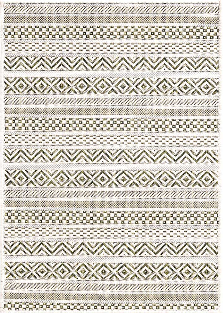 2' x 3' Easy-Clean Striped Indoor / Outdoor Rug