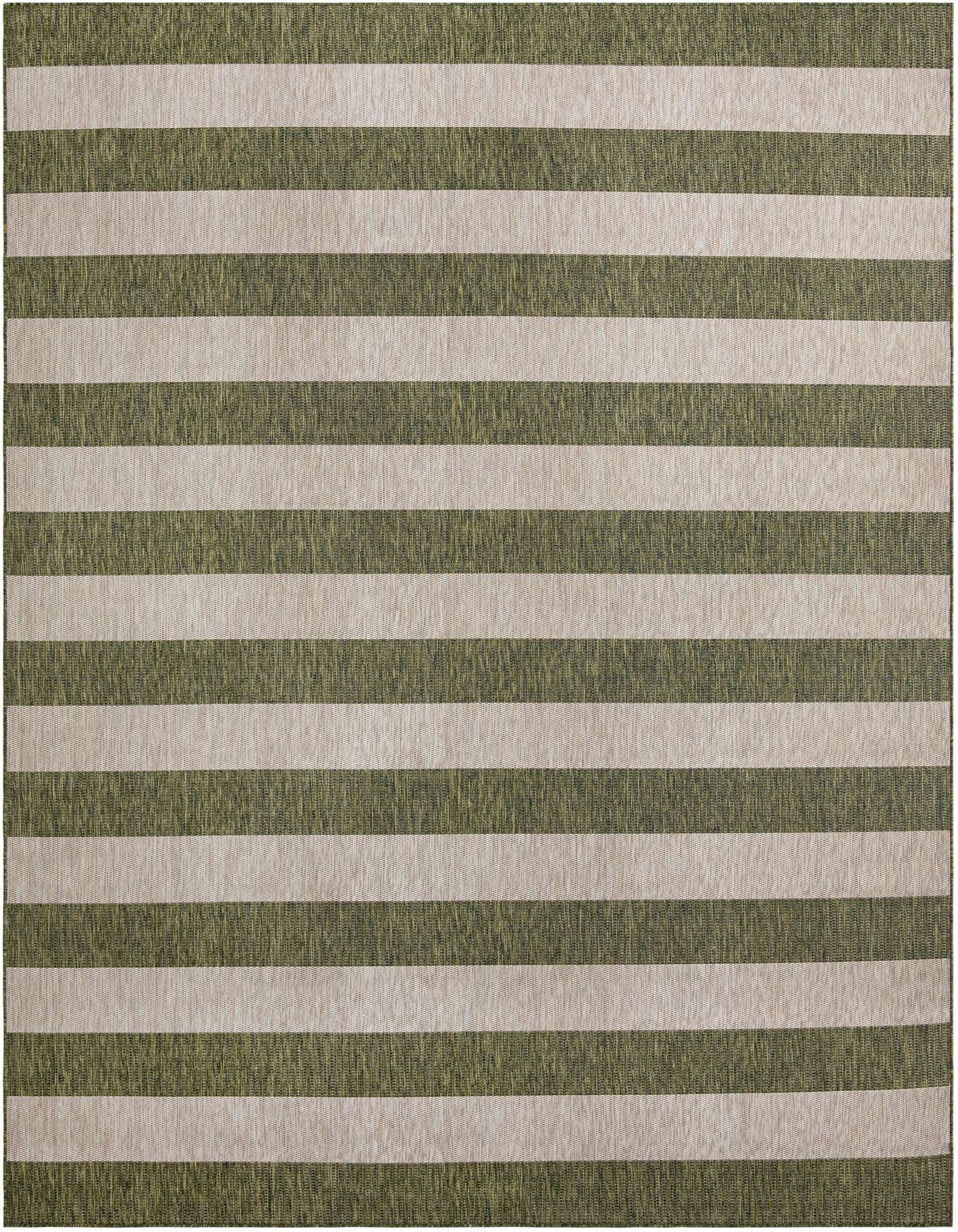 10' x 14' Easy-Clean Striped Indoor / Outdoor Rug