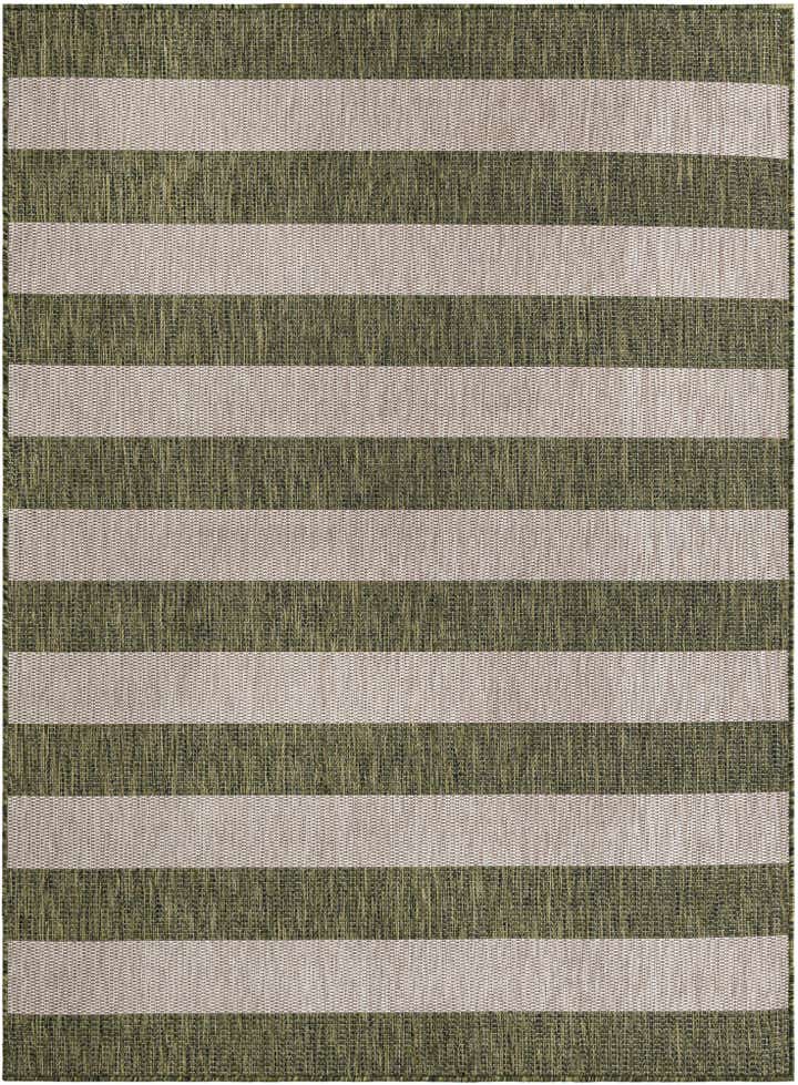 160cm x 215cm Easy-Clean Striped Indoor / Outdoor Rug
