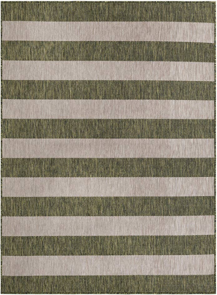 Detail image of 5' 3 x 7' Easy-Clean Striped Indoor / Outdoor Rug
