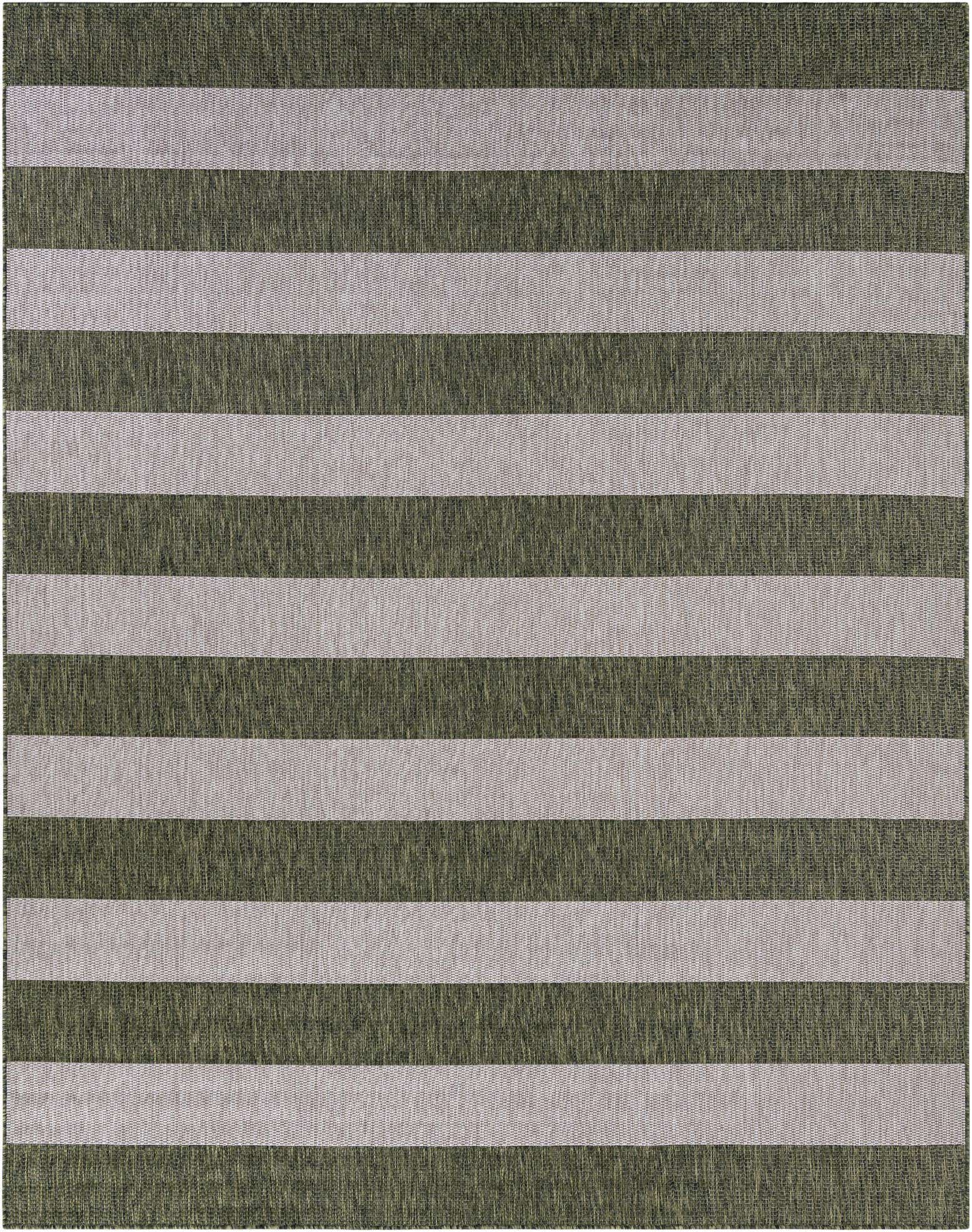 7' 10 x 10' Easy-Clean Striped Indoor / Outdoor Rug