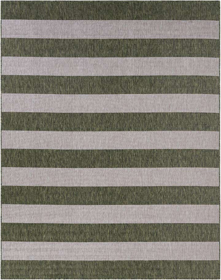7' 10 x 10' Easy-Clean Striped Indoor / Outdoor Rug