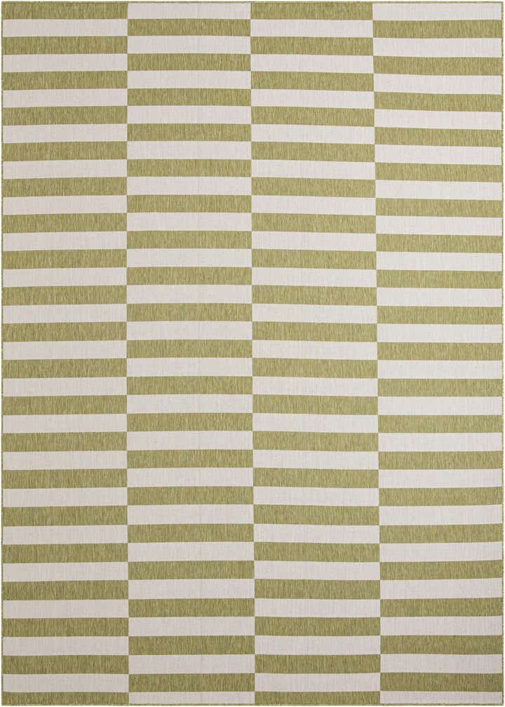 10' x 13' Easy-Clean Striped Indoor / Outdoor Rug