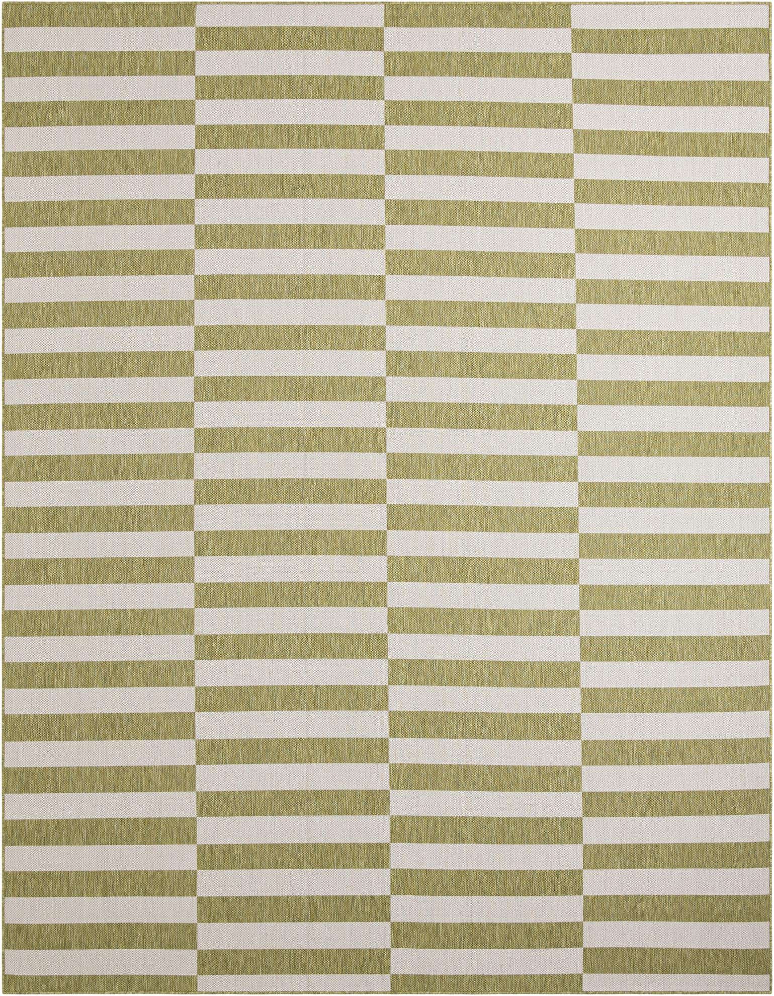 10' x 13' Easy-Clean Striped Indoor / Outdoor Rug