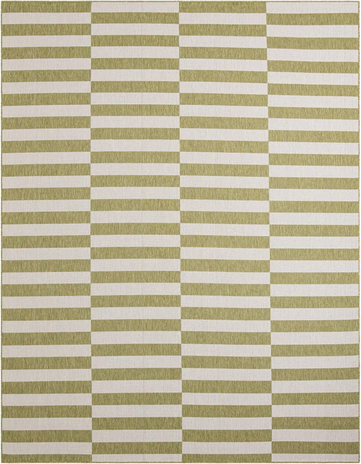 Detail image of 10' x 13' Easy-Clean Striped Indoor / Outdoor Rug