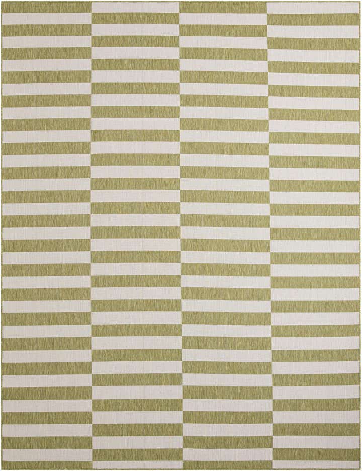 10' x 13' Easy-Clean Striped Indoor / Outdoor Rug