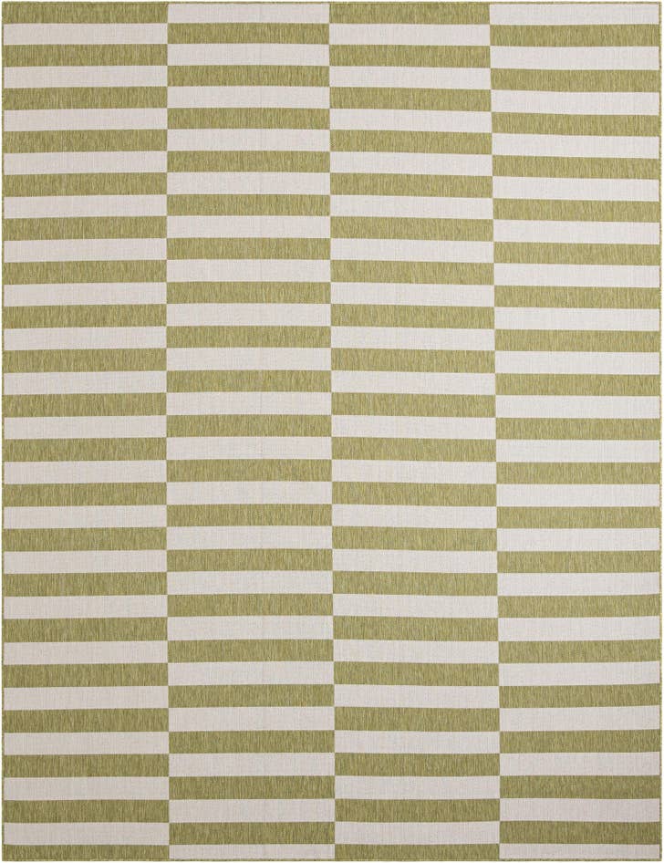 Detail image of 10' x 13' Easy-Clean Striped Indoor / Outdoor Rug