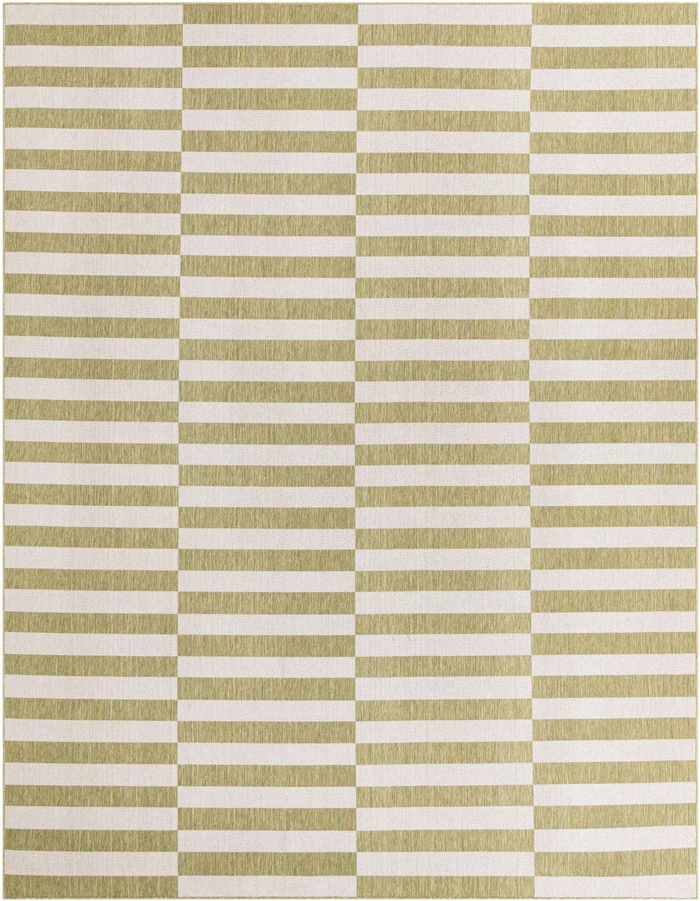 10' x 14' Easy-Clean Striped Indoor / Outdoor Rug