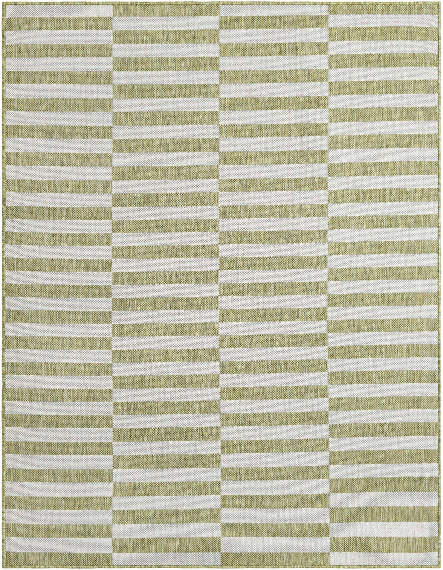 5' 3 x 7' Easy-Clean Striped Indoor / Outdoor Rug