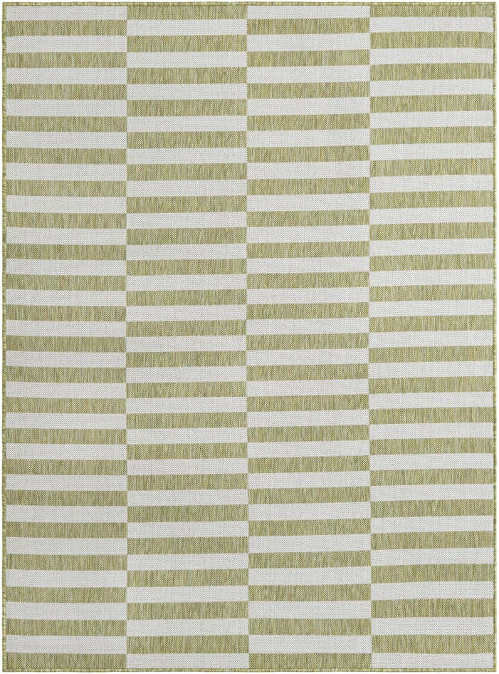 Detail image of 5' 3 x 7' Easy-Clean Striped Indoor / Outdoor Rug