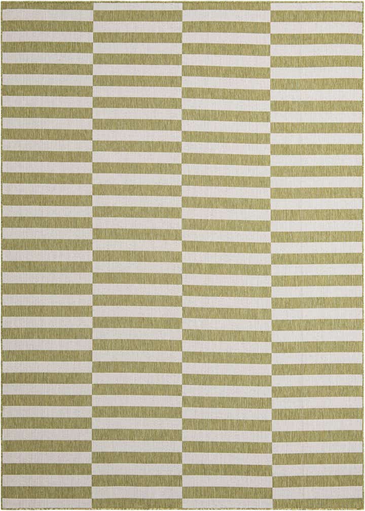 7' 10 x 10' Easy-Clean Striped Indoor / Outdoor Rug