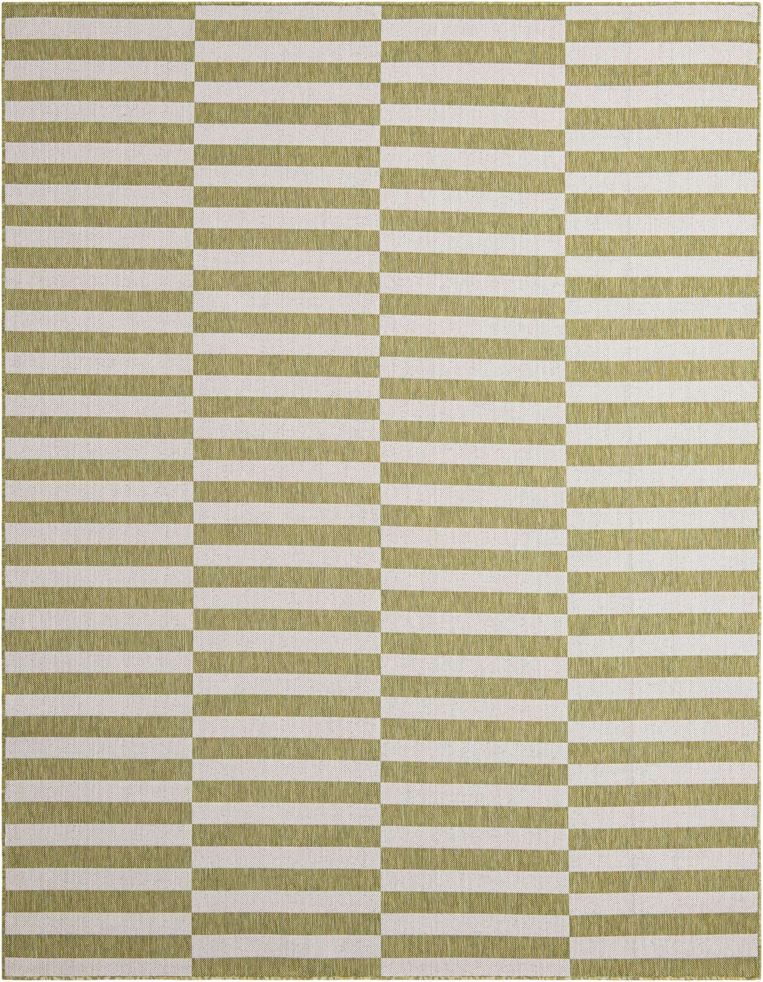 7' 10 x 10' Easy-Clean Striped Indoor / Outdoor Rug