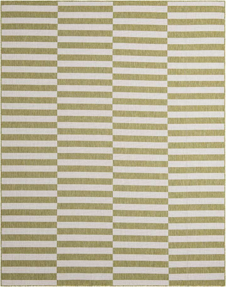 7' 10 x 10' Easy-Clean Striped Indoor / Outdoor Rug