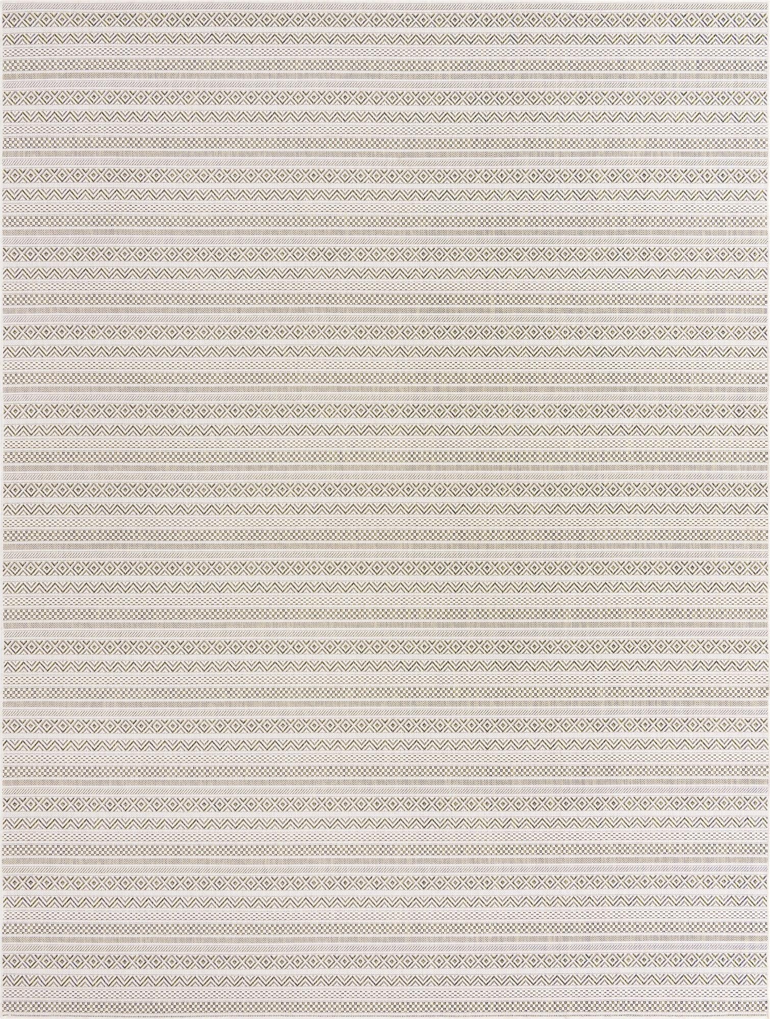 Primary image 9' x 12'  Washable Striped Indoor / Outdoor Rug