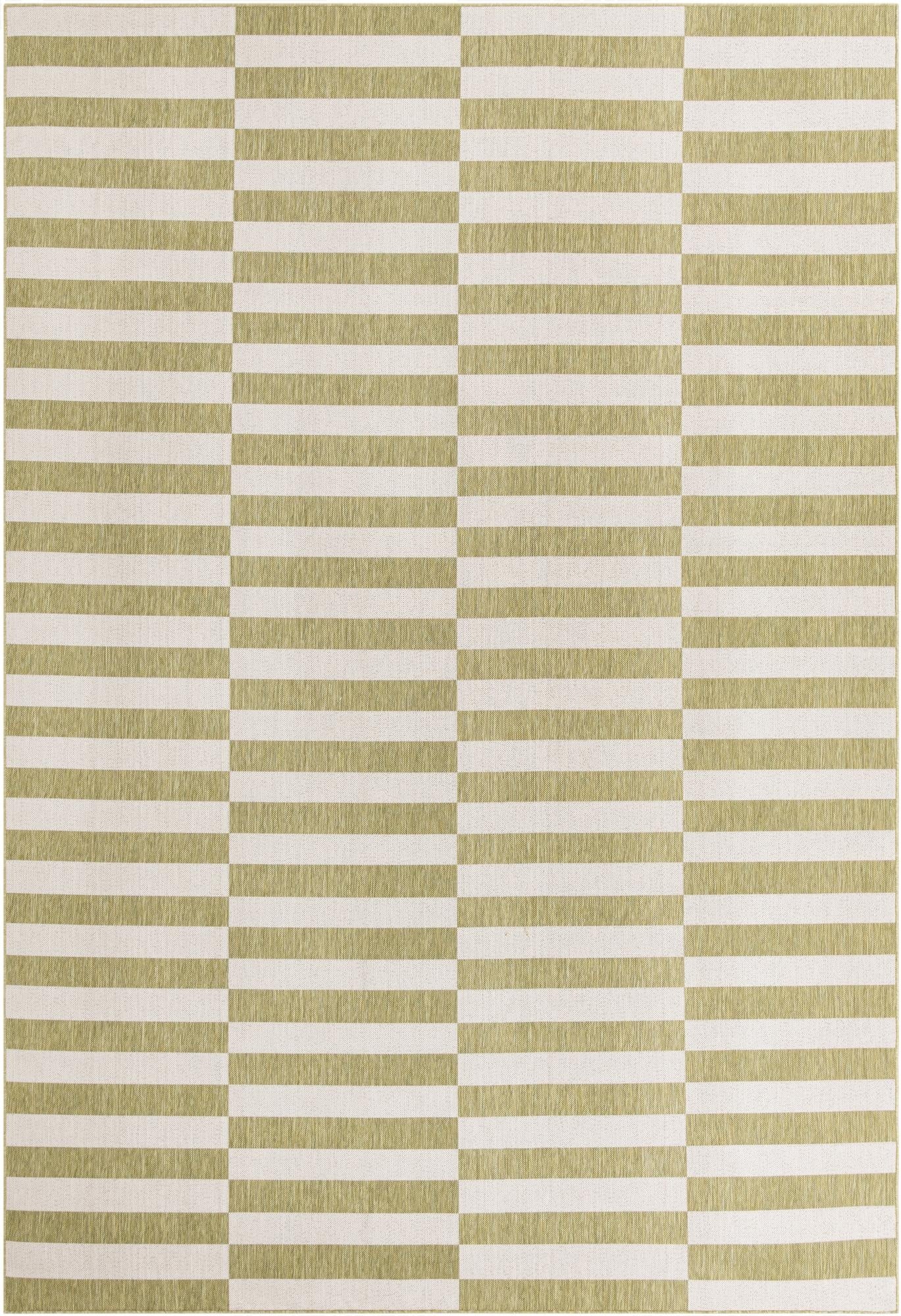 Primary image 10' x 14'  Washable Striped Indoor / Outdoor Rug