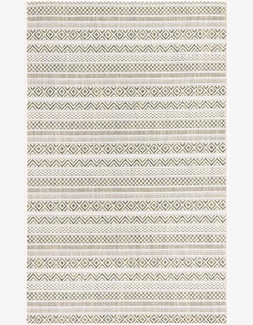 3' x 5' 3 Easy-Clean Striped Indoor / Outdoor Rug