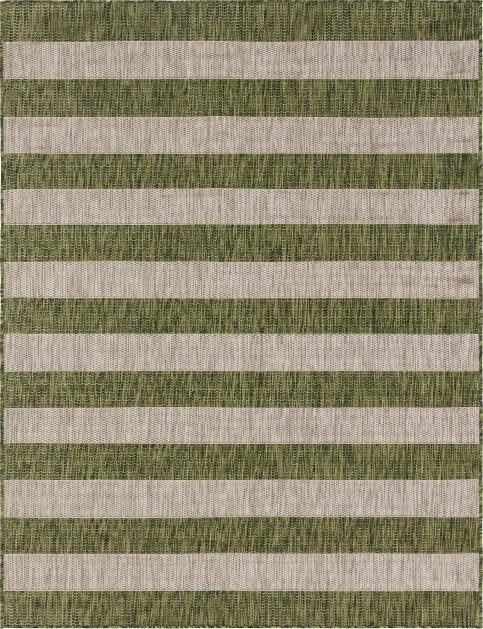 9' x 12'  Washable Striped Indoor / Outdoor Rug